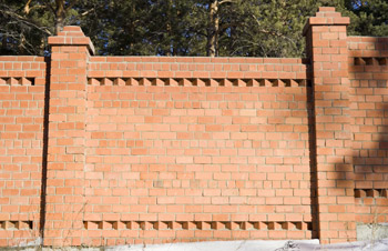 Concrete Block Fence