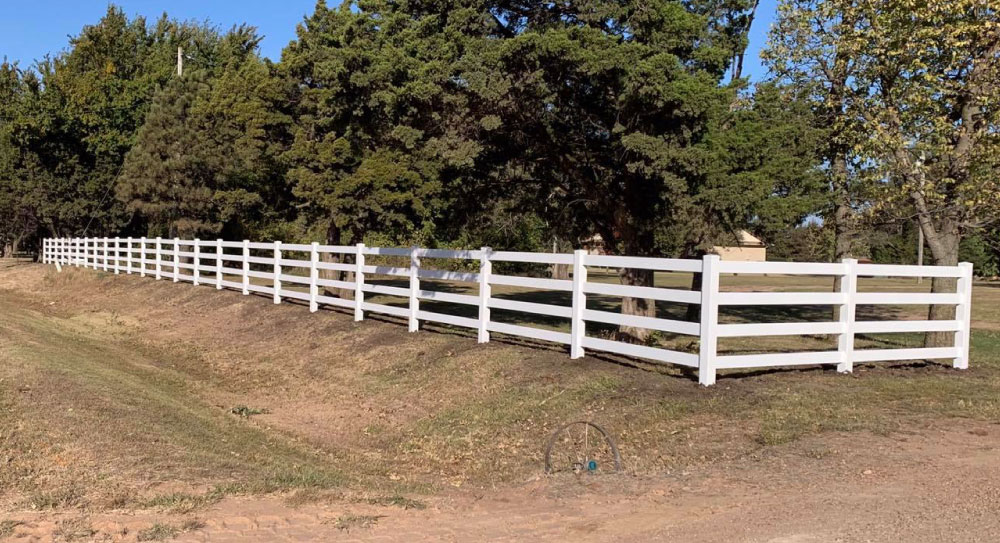 White Fence made of vinyl